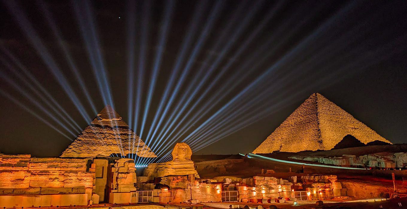Pyramids at Night